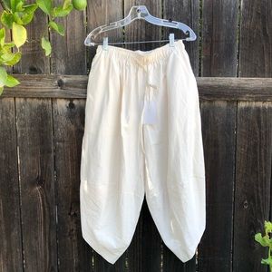 Creme Ankle Boho Pants